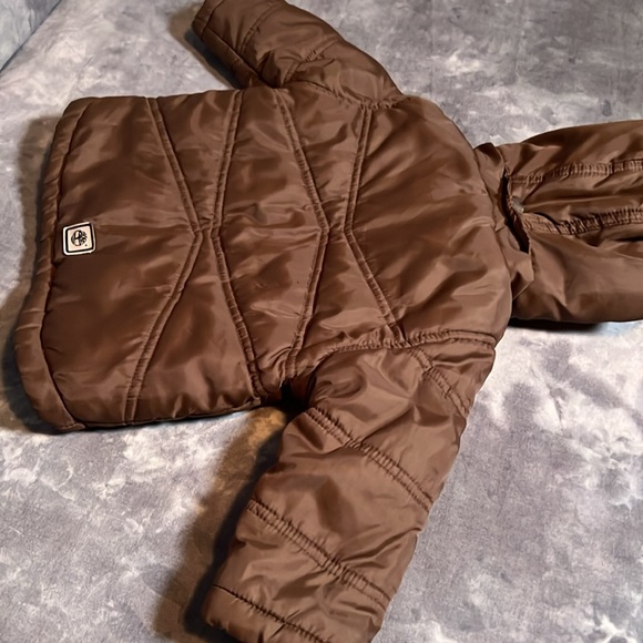 🥳 Host Pick 🥳 - Timberland Kids Parks Snap Front Removable Hood Jacket size 12M - Picture 14 of 16